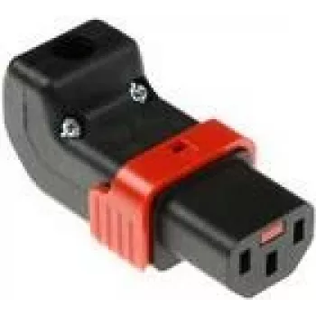 ACT C13 IEC Lock+ üles- või allanurgaga ühendatav pistik, must, PA130100DBK (SFO67A)