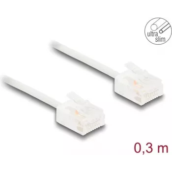 DeLOCK RJ45 Cat.6 UTP võrgukaabel 0,3 m valge