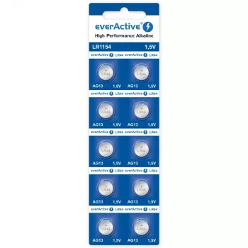 Nööpelemendiga leelispatarei everActive AG13 (LR44) — 10 tk pakend