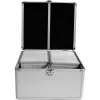 MEDIARANGE BOX76 - karbikorpus - 300 plaadile - Hõbedane - Flanell - Plast - Puit - 120 mm - Alumiinium