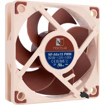 Korpuse ventilaator Noctua NF-A6x15 PWM 60mm, PWM juhtimine, madala müratasemega disain