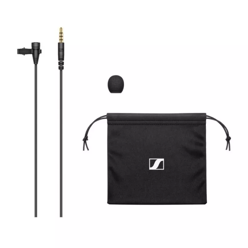 Lavalier mikrofon Sennheiser XS LAV MOBILE, klambriga kondensatormikrofon, ringsuunaline, 2 m kaabel, 3,5 mm, 50–18000 Hz, 19 g, must