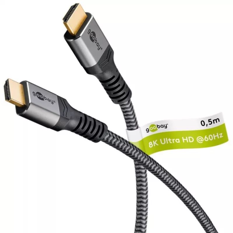 Goobay 64999 HDMI-kaabel 0,5 m HDMI Type A (Standard) Hall (64999)