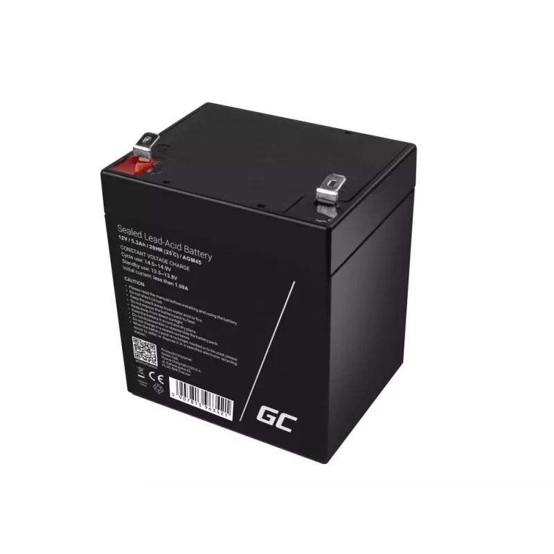 Green Cell AGM45 UPS aku suletud pliiaku (VRLA) 12 V 5,3 Ah