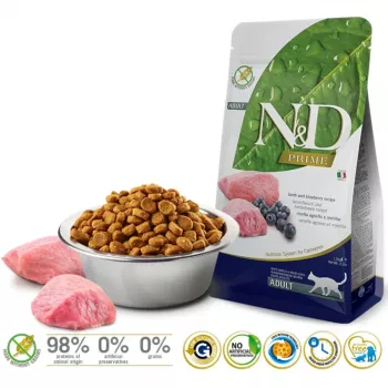 FARMINA N&D Prime Lamb & Blueberry - kuiv kassitoit - 1,5 kg