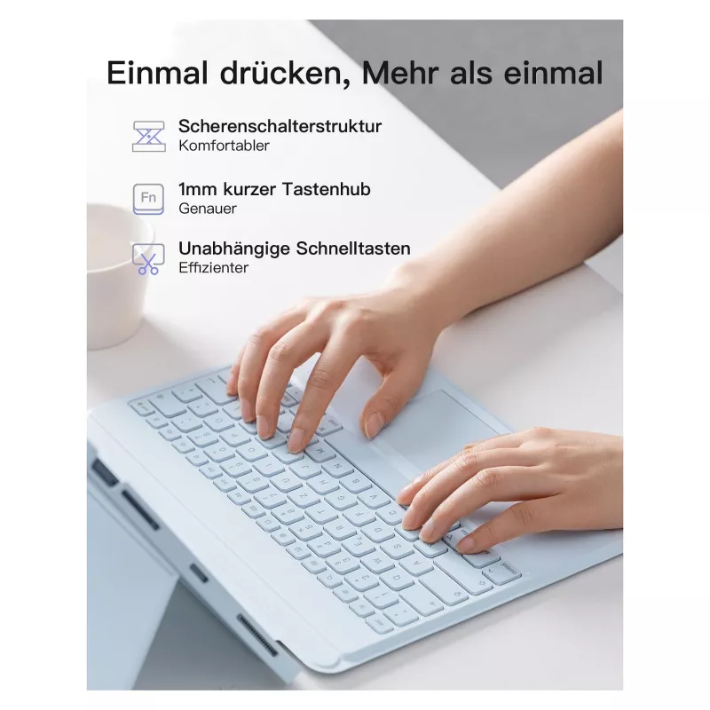Klaviatuur Inateck KB04118_BLUE iPad Air 6 Pro 12 13 jaoks