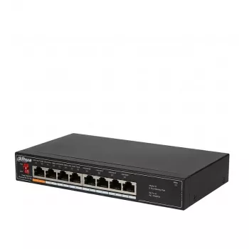 Dahua Technology PoE DH-SF1008L haldamata Fast Ethernet (10/100) toitega Etherneti (PoE) kaudu lauaarvuti helehall
