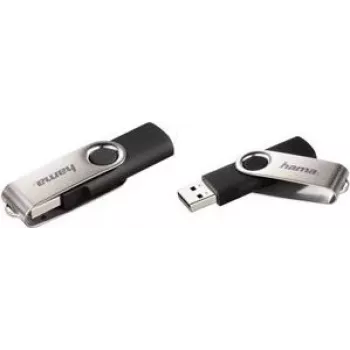 Hama Rotate USB-mälupulk 64 GB USB tüüp-A 2.0 must, hõbedane