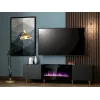 TV-kapp Cama Meble PAFOS EF elektrikaminaga 180x42x49 cm, must matt, 2 ust, 1400–1600 W