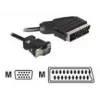 Video kaabli adapter DeLOCK 65028 SCART (21-kontaktiline) VGA-le (D-Sub) 2 m