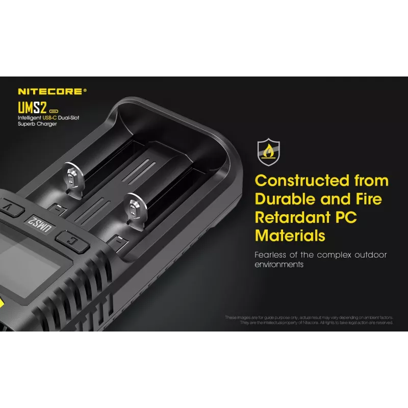 Nitecore UMS2 akulaadija majapidamisaku DC Liitium-ioon Nikkel-kaadmium