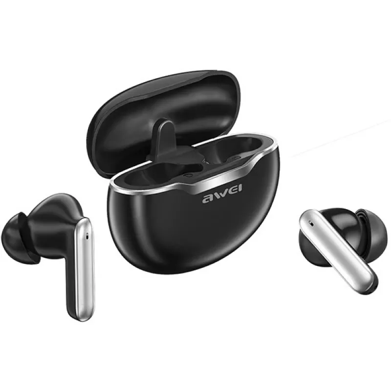 Awei Kõrvaklapid Bluetooth 5.3 T50 TWS Laadimiskarp /Must