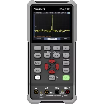 Voltcraft DSA-3100 käsioscilloskoop 100 MHz 2-kanaliga 500 MSa/s 8 kpts 8-bitine käeshoitav seade (VC-16968915)