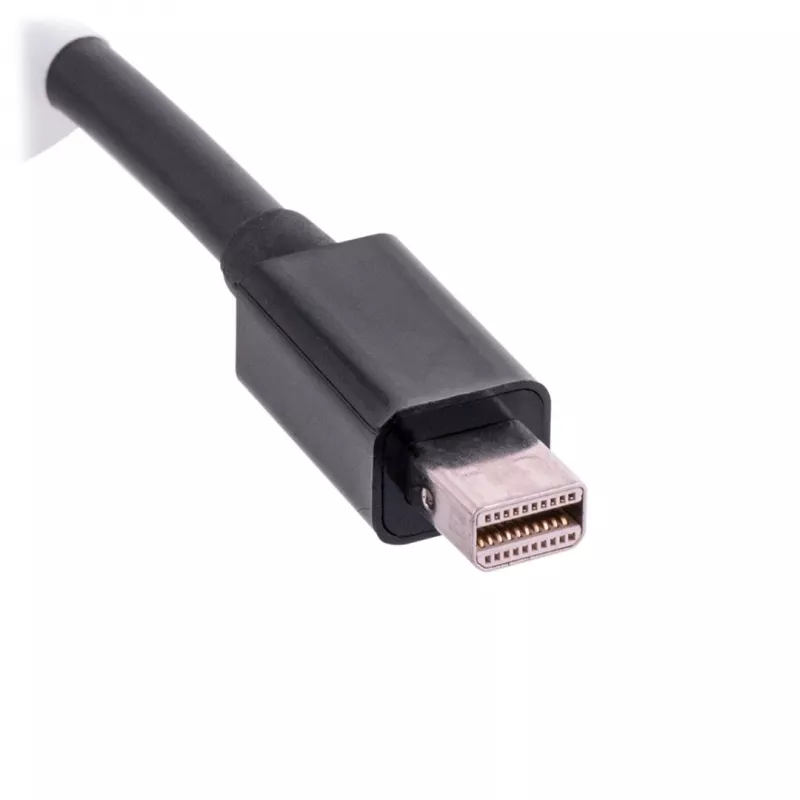VGA (D-Sub) - Mini DisplayPort adapterkaabel LANBERG AD-0006-BK, 0,2 m, DisplayPort 1.2, 1920×1200@60Hz, emane miniDP, must