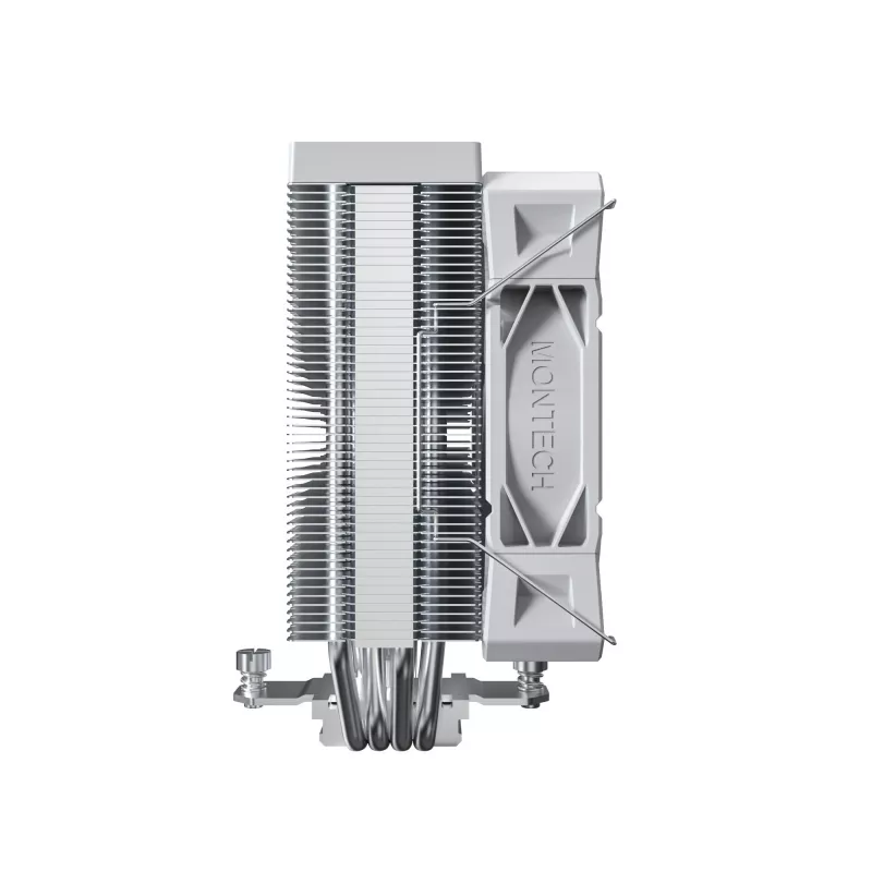 CPU õhkjahuti Montech NX400, 120 mm ventilaatorid, Valge, mõõdud 156×74×120 mm, TDP 270 W