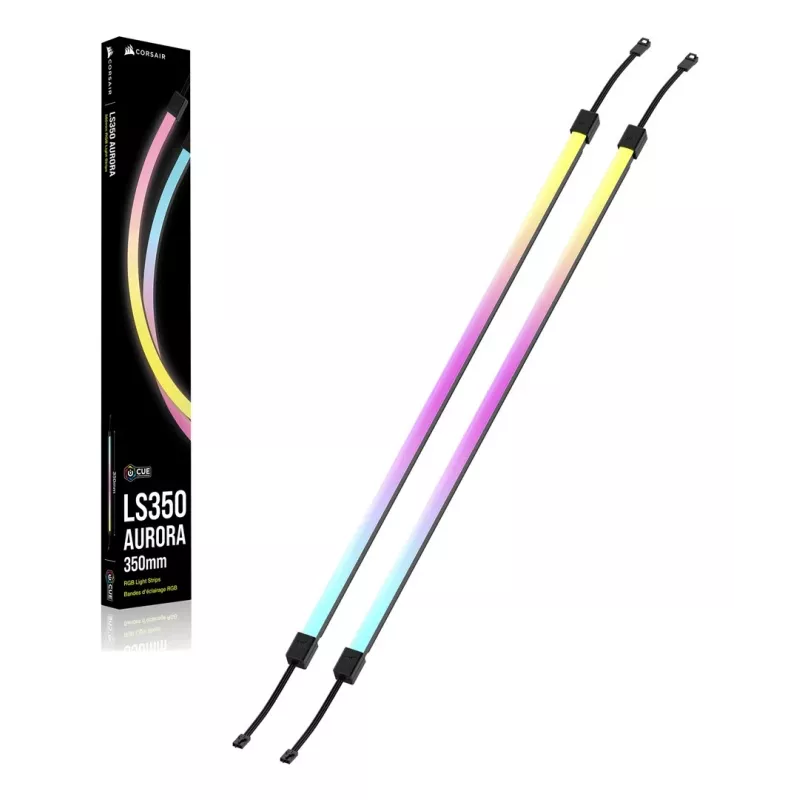 LED-riba CORSAIR LS350 Aurora, mitmevärviline valgustus, 350 mm pikkus, 10 mm laius, 2 tk pakendis