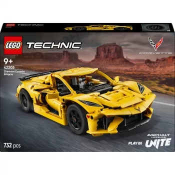 LEGO Technic Corvette Stingray 42205 2-in-1 kabriolett ja kupee mudel, 732 tükki, 80×270×140 mm