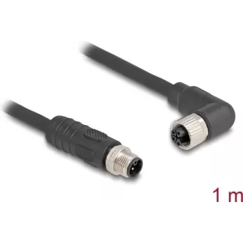 DeLOCK 80523 anduri/täituri kaabel 1 m RST M12 Must