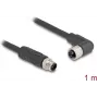 DeLOCK 80523 anduri/täituri kaabel 1 m RST M12 Must