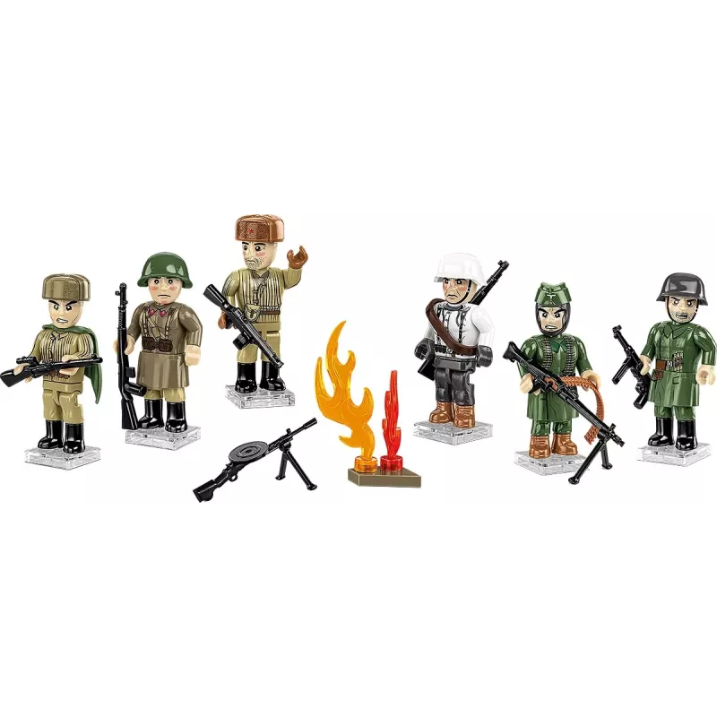 Cobi ehitusklotsid Stalingradi lahingu mudelikomplekt — 76 tk, ajalooline diorama