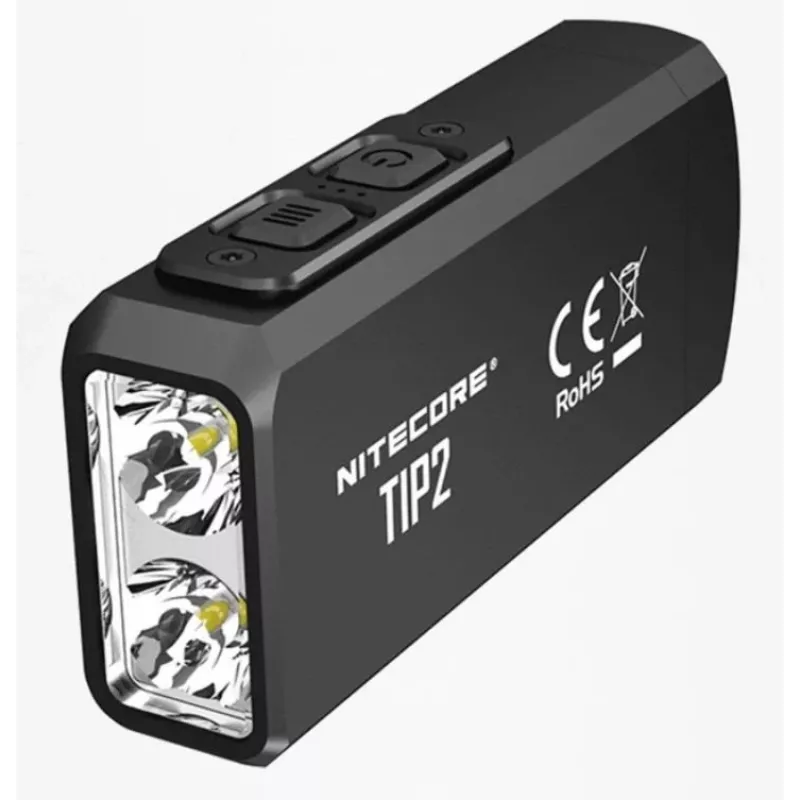 Käsilamp Nitecore TIP2 — 720 lm, liitiumioonaku, 55 h tööaeg, 38,3 g, must
