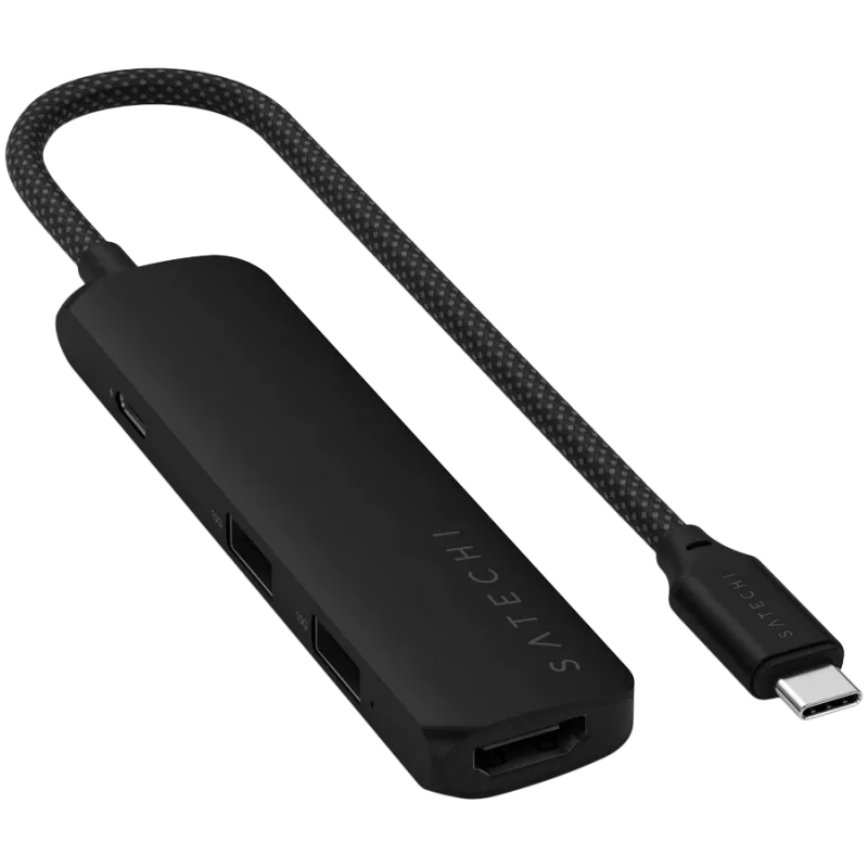 Satechi ST-P4SK liidese jaotur USB Type-C 10000 Mbit/s Must
