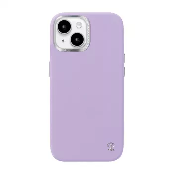 Kaitsev telefoniümbris Joyroom PN-15F1 Starry iPhone 15-le, lilla, õhuke liibuv kate