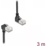 DeLOCK RJ45 võrgukaabel Cat.6A S/FTP õhuke 90° 3 m Must