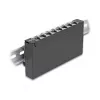 Patch-paneel DELOCK Mini Desktop RJ45 8-pordine Cat.6A varjestatud must lauale, seinale või DIN-liistule