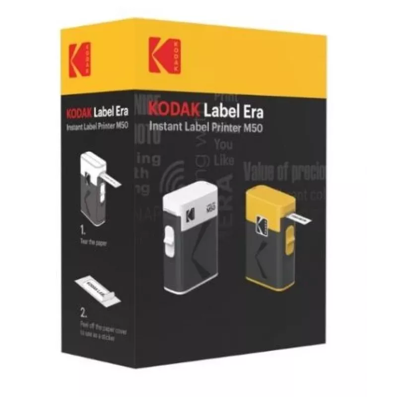 Sildiprinter Kodak Label ERA M50 Bluetooth 14 mm siltidele kollase rulliga