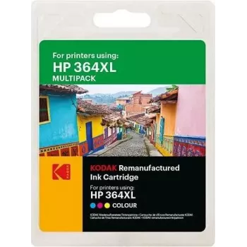 Tindikassetikomplekt Kodak 185H036450 HP DeskJet 3070A jaoks — 3 tk suure mahutavusega CMY-kassetti, 3 × 11,5 ml, ~3 × 750 lehekülge