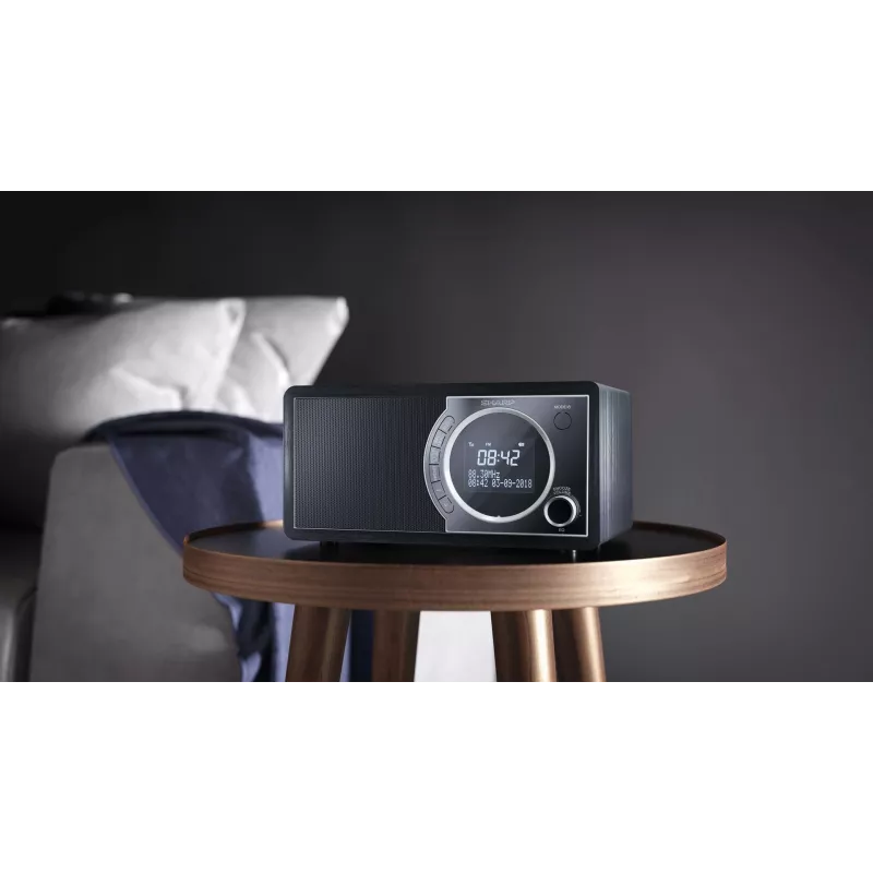 Sharp DR-450 digitaalraadio - must, isiklik, digitaalne, DAB, DAB+, FM, 87,5 - 108 MHz, 174,928 - 239,2 MHz, 3 W