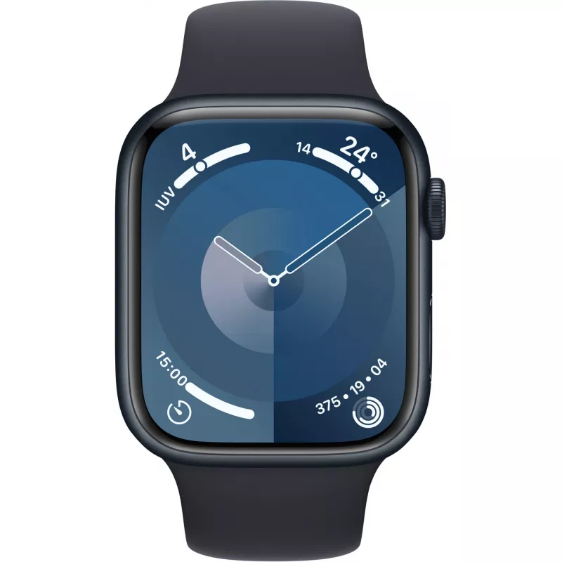 APPLE Watch Series 9 GPS + Cellular 45mm Midnighter alumiiniumkorpus Midnighter spordirihmaga - M/L (MRMD3QF/A)