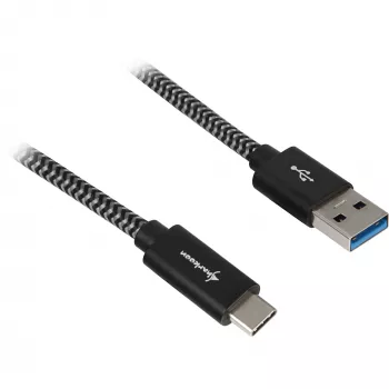 Sharkoon USB 3.2 Gen 2 kaabel USB-A pistik> USB-C must/hall 1 meeter - Kaabel - Digitaalne/Andmeside