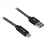 Sharkoon USB 3.2 Gen 2 kaabel USB-A pistik> USB-C must/hall 1 meeter - Kaabel - Digitaalne/Andmeside