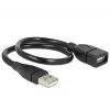 USB-kaabel DeLOCK 35cm USB 2.0 83498 Must