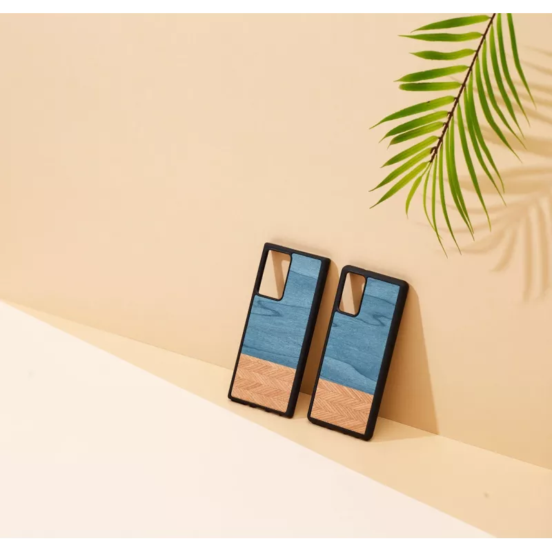 Nutitelefoni ümbris man and wood Galaxy Note 20 teksariie must — kaitsev teksastiilis kaas
