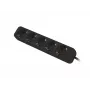 Pikendusjuhe Lanberg PS0-05F-0300-BK 3m 5 vahelduvvoolupistikupesa Siseruumides Must