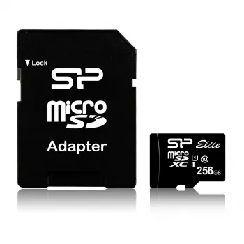 MicroSDXC mälukaart Silicon Power Elite 256 GB UHS-I Class 10 U1 85 MB/s koos SD-adapteriga