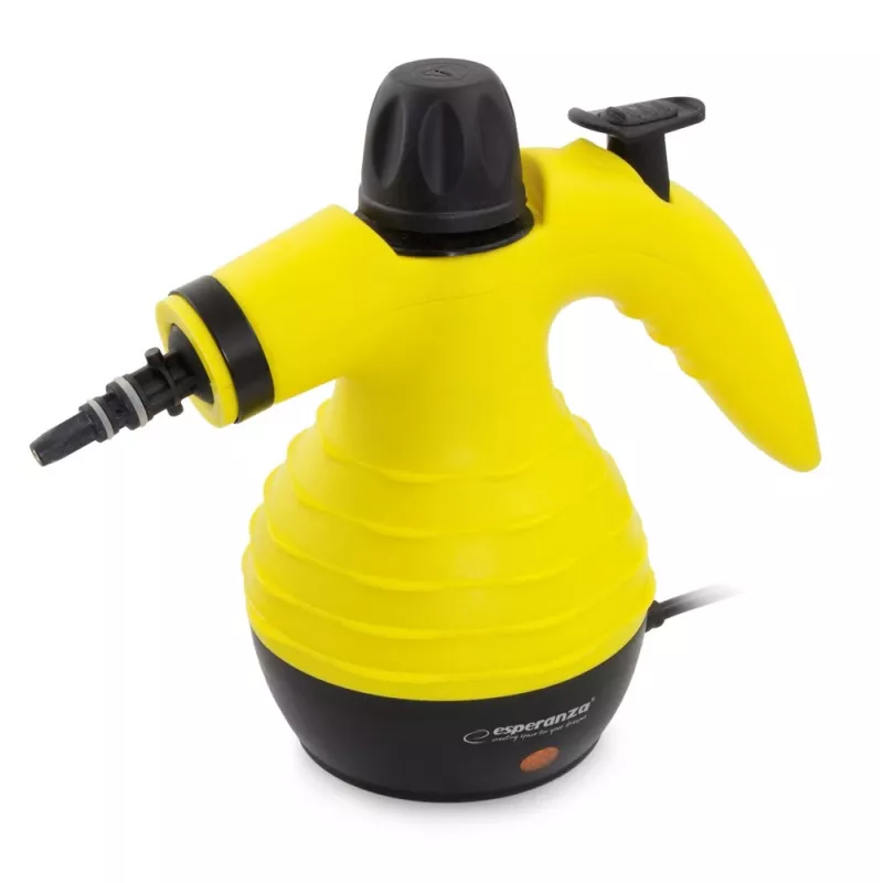 Kantav aurupuhasti ESPERANZA EHS001 — 0,35 L, 900 W, 3 bar, 115 °C, 40 g/min, sisaldab põranda-/polstri-/harjaotsikuid