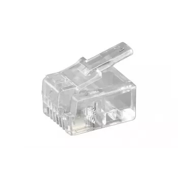 Microconnect KON501-10R juhtmepistik RJ-11 6P4C läbipaistev