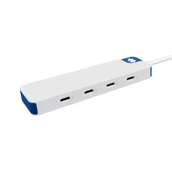 Hyper HyperDrive Flex 4 pordiga USB-C jaotur, valge/sinine | HD5201BUGL