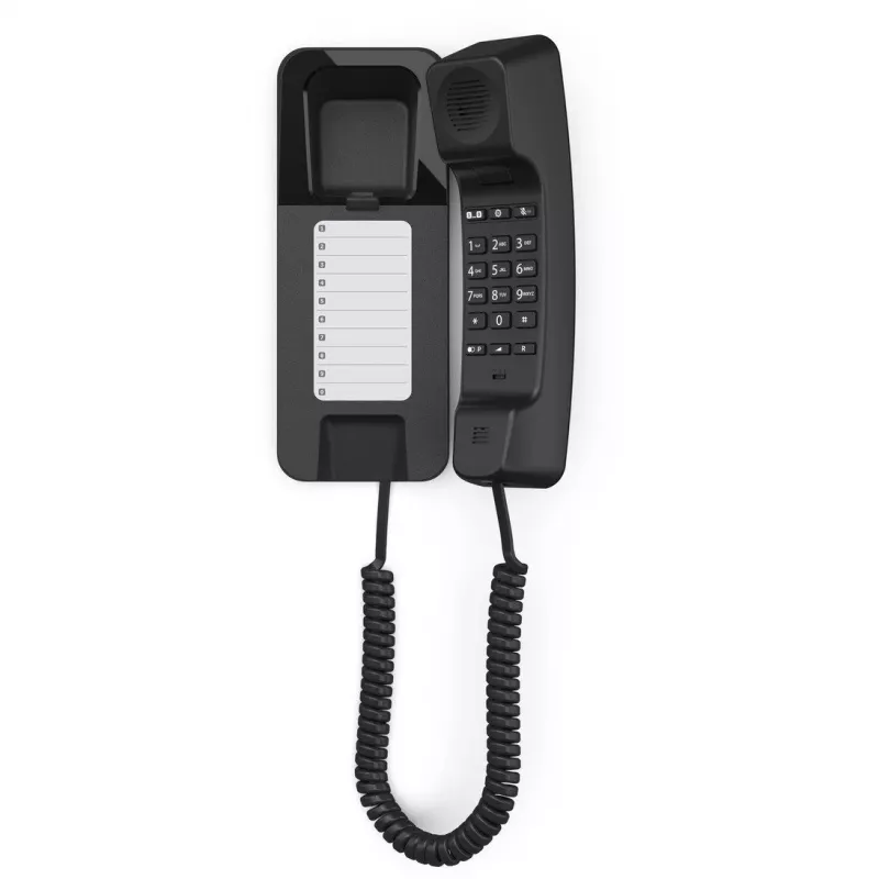 Analoogtelefon Gigaset DESK 200 must juhtmega telefonitoru 10 kirjet