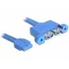 USB-kaabel DeLOCK 82941 USB 3.2 Gen 1 0,45 m 2 x USB A Sinine