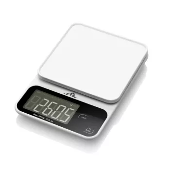 Elektrooniline köögikaal ETA POPI Valge — max 5 kg, täpsus 1 g, LCD-ekraan, AAA patareid