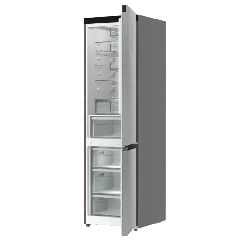 Külmik-sügavkülmik Gorenje NRB620E61X4WFE, eraldiseisev, roostevaba teras, kogumaht 413 L, sügavkülmik all 130 L, NoFrost, LED-ekraan