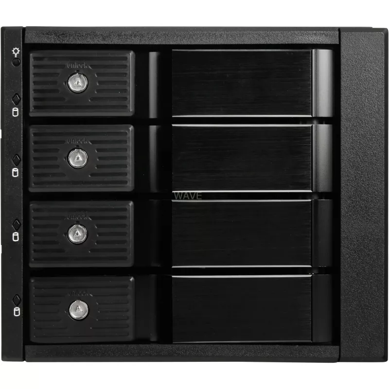 SilverStone SST-FS304-12G väline 3,5-tolline korpus, 4 pesa - must
