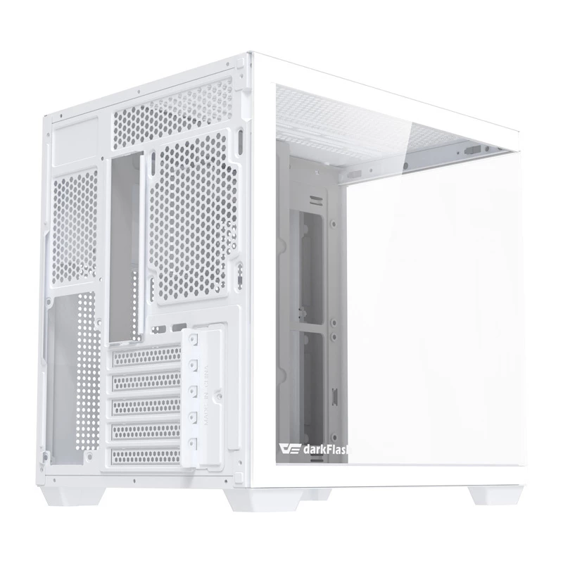 Arvutikorpus DarkFlash B275 (valge) mid-tower ATX ühilduv, eesmine I/O, karastatud klaas