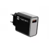 NATEC kiirlaadimisega sise-võrgulaadur Ribera — 18 W (5–15 V, kuni 3 A), 1× USB-A, Huawei FCP/SCP, must