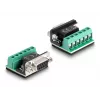 DeLOCK 63465 jadakaabel must läbipaistev 1,8 m USB tüüp-A DB-9